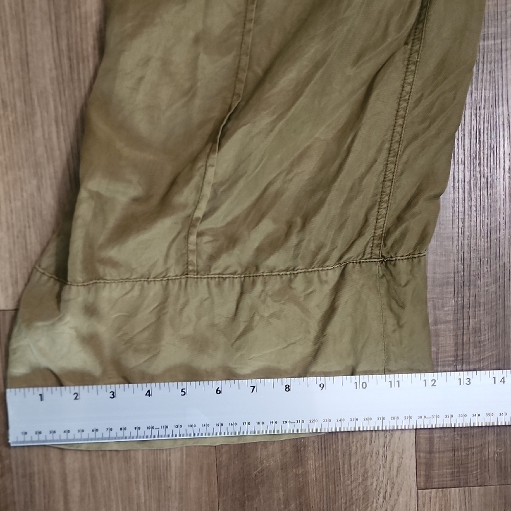 Hei Hei Anthropologie Linen Blend Wide Leg Jumpsuit Olive Green Small - Picture 13 of 16